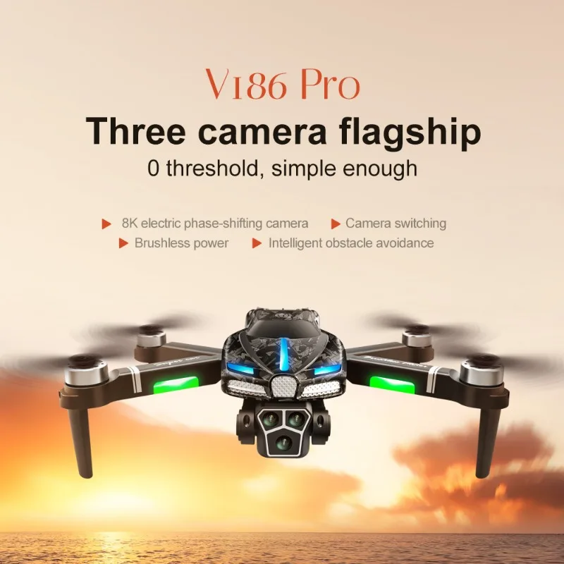 Drone Gimbal 2 Axis - Nowy V186 Pro Drone Profesjonalny silnik
