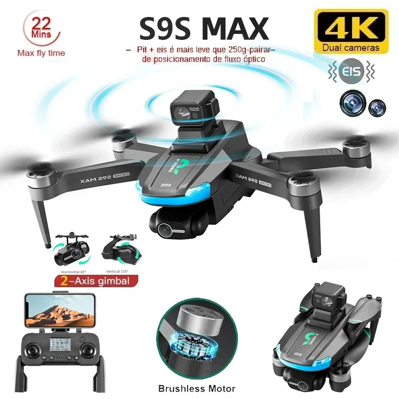 Drone Gimbal 2 Axis - NOWOŚĆ S9S MAX MINI Drone 4K
