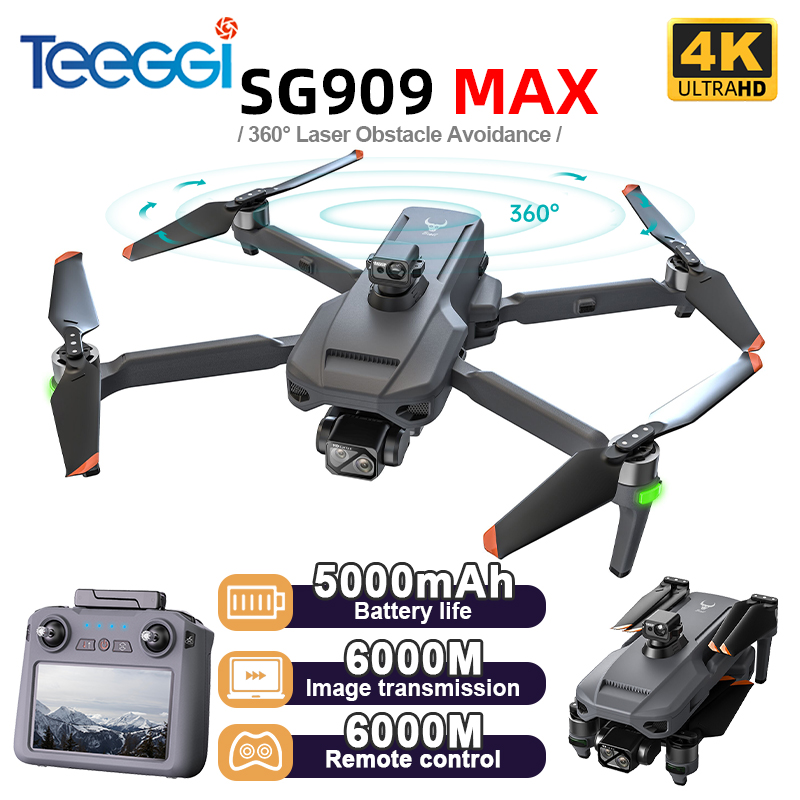 Drone Gimbal Brushless - Teeggi SG909 MAX GPS Drone z