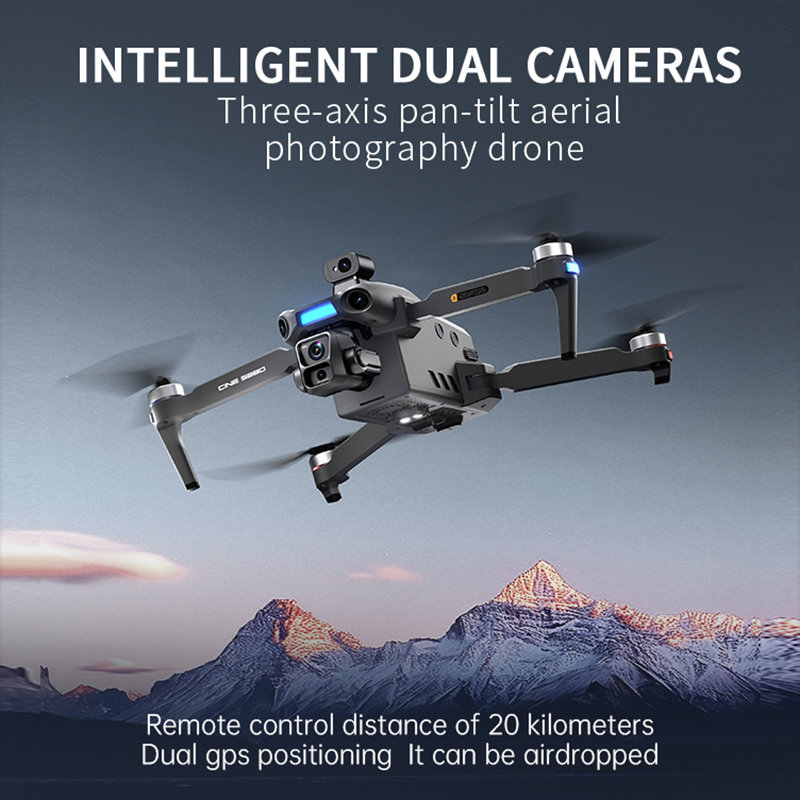 Nowy dron z podwójną kamerą 8K – Drone Gimbal Brushless recenzja i cena