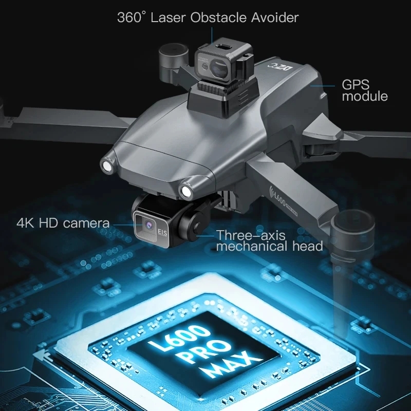 L600 PRO MAX GPS Drone Profesj – Drone Gimbal Brushless recenzja i cena
