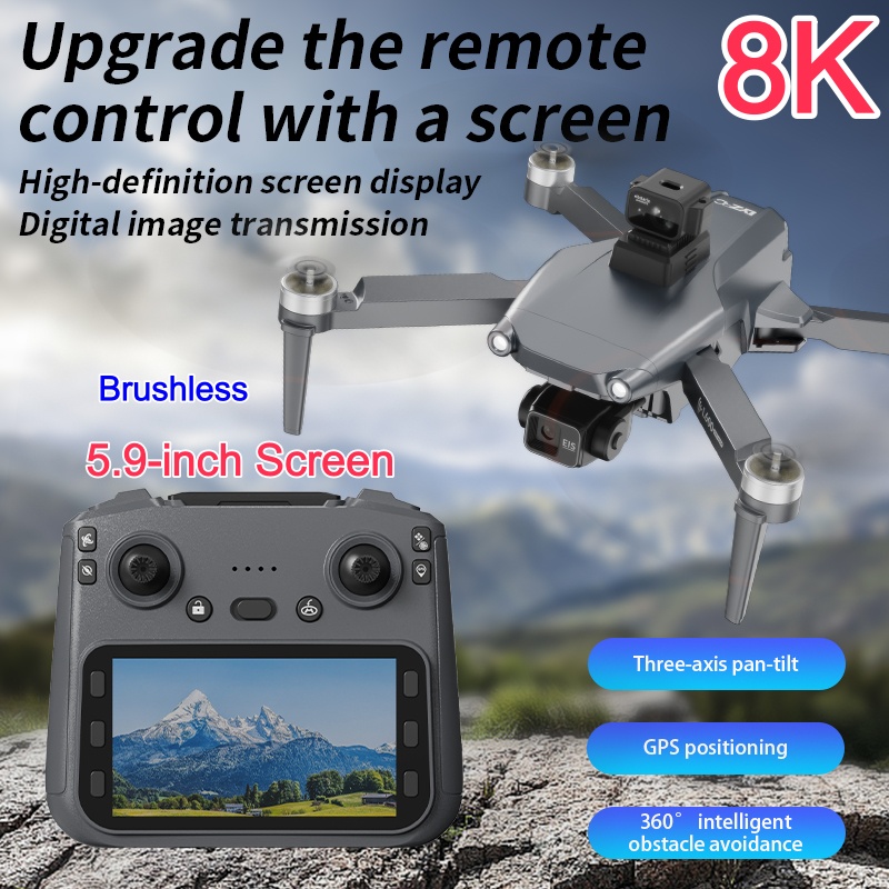 Dron z podwójną kamerą 8K ESC, – Drone Gimbal 3 Axis recenzja i cena